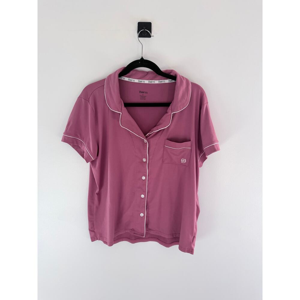 Born Dark Pink Short Sleeve/Shorts Pajama Set-Size L